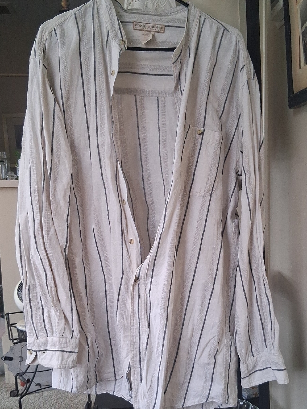 Striped Button-Up Shirt